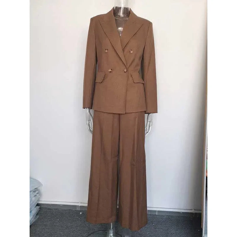 Straight-Leg Pants Suit Ensemble – Women’s Tailored Formal Set - Styeenigma