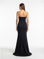 high slit evening dress back